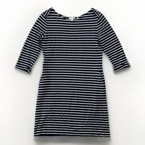 Barbour Dress Womens Size 8 Stripe Navy Blue Wharf Dress Nautical Mini